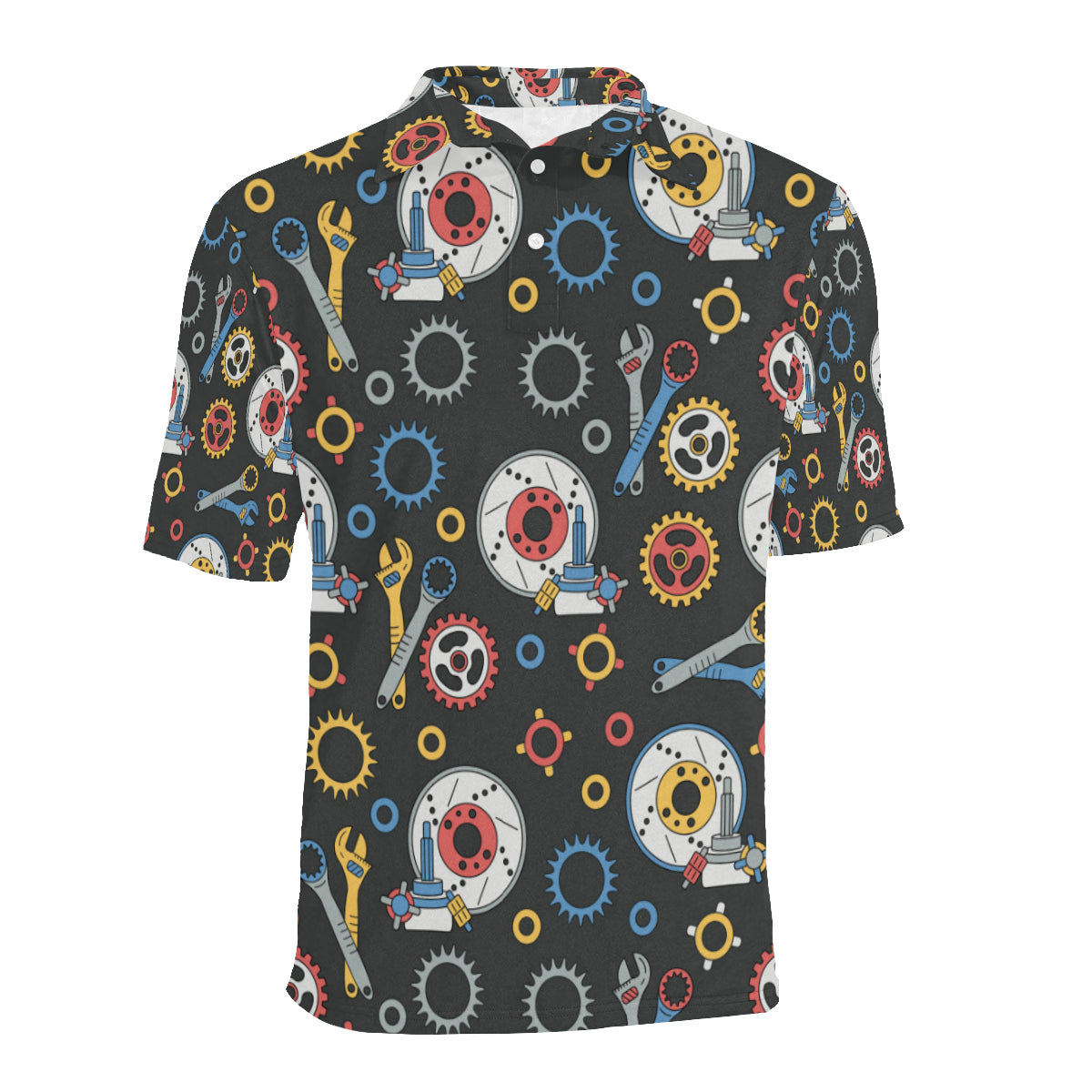 Mechanic Pattern Print Design 01 Men Polo Shirt