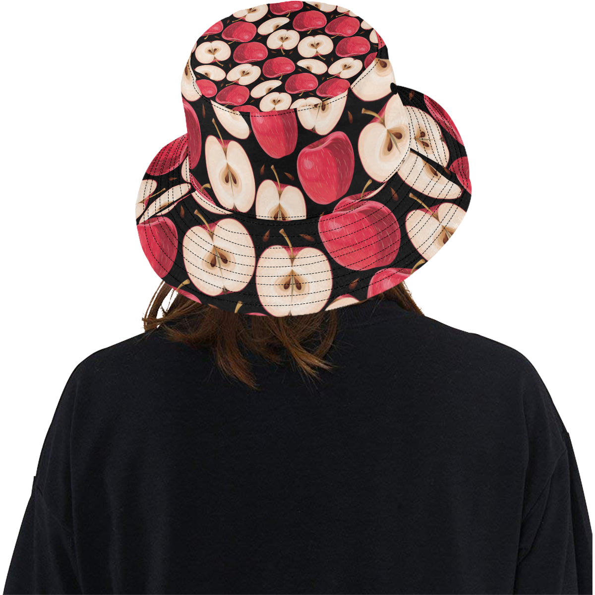 Apple Pattern Print Design AP02 Unisex Bucket Hat