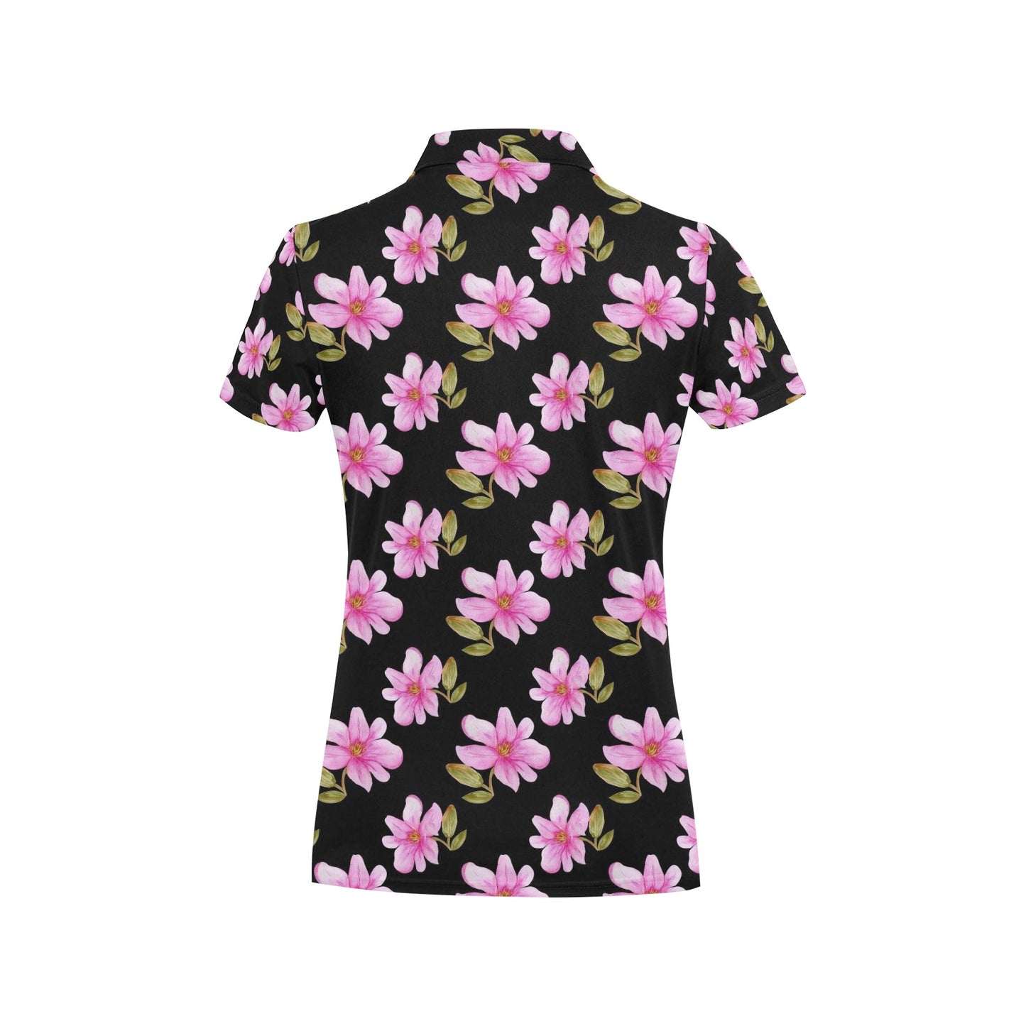 Magnolia Pattern Print Design MAG06 Women's Polo Shirt
