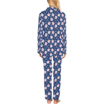 Sakura Print Design LKS306 Women's Long Pajama Set