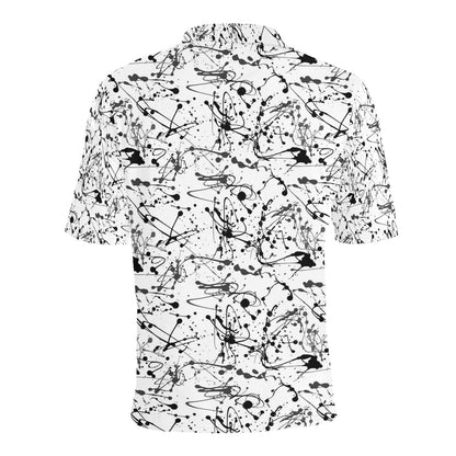 Splatter Print Design LKS305 Men Polo Shirt
