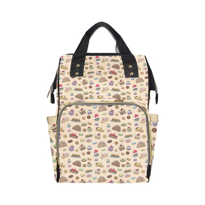 Cake Pattern Print Design 03 Diaper Bag Backpack