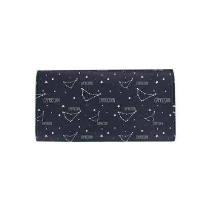 Capricorn Zodiac Pattern Print Design 01 Women's Trifold Wallet