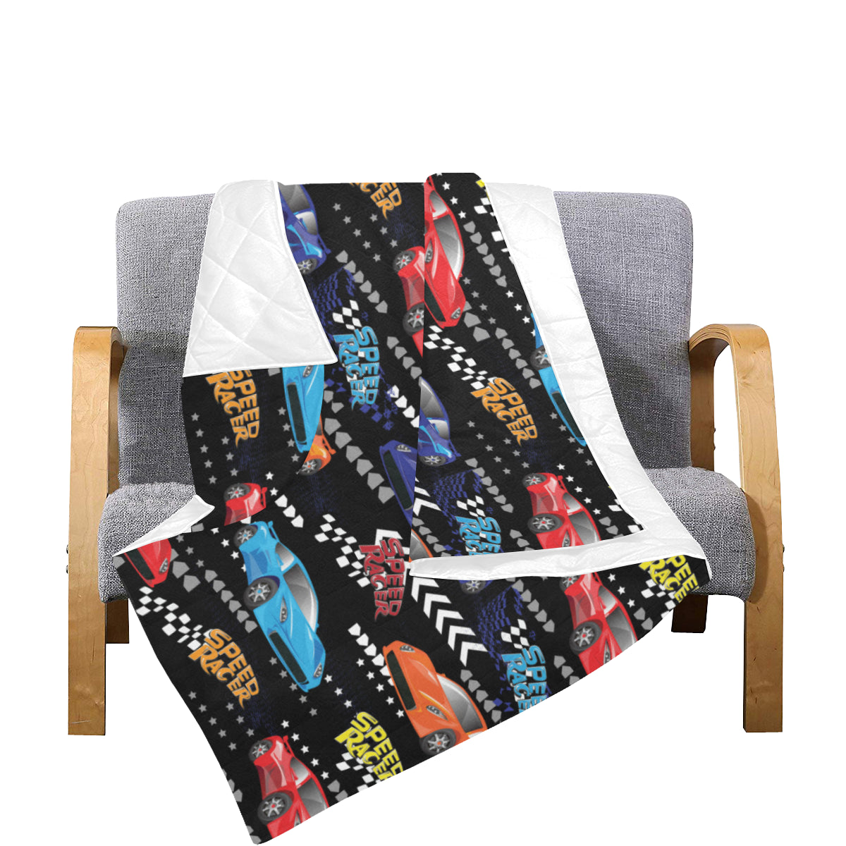 Racing Pattern Print Design A05 Premium Quilt