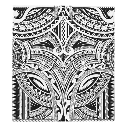 Maori Pattern Print Design 06 Premium Quilt