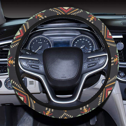 Southwest Pattern Print Design LKS303 Steering Wheel Cover with Elastic Edge