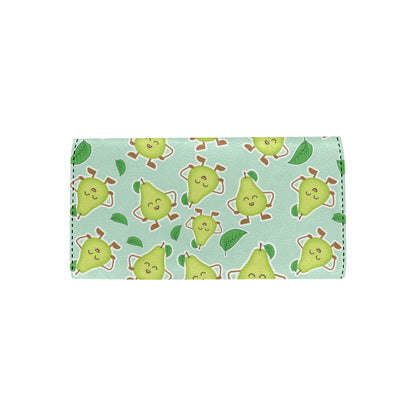 Avocado Pattern Print Design AC011 Women's Trifold Wallet