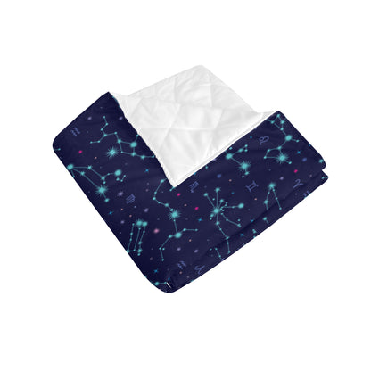 Constellation Pattern Print Design 01 Premium Quilt
