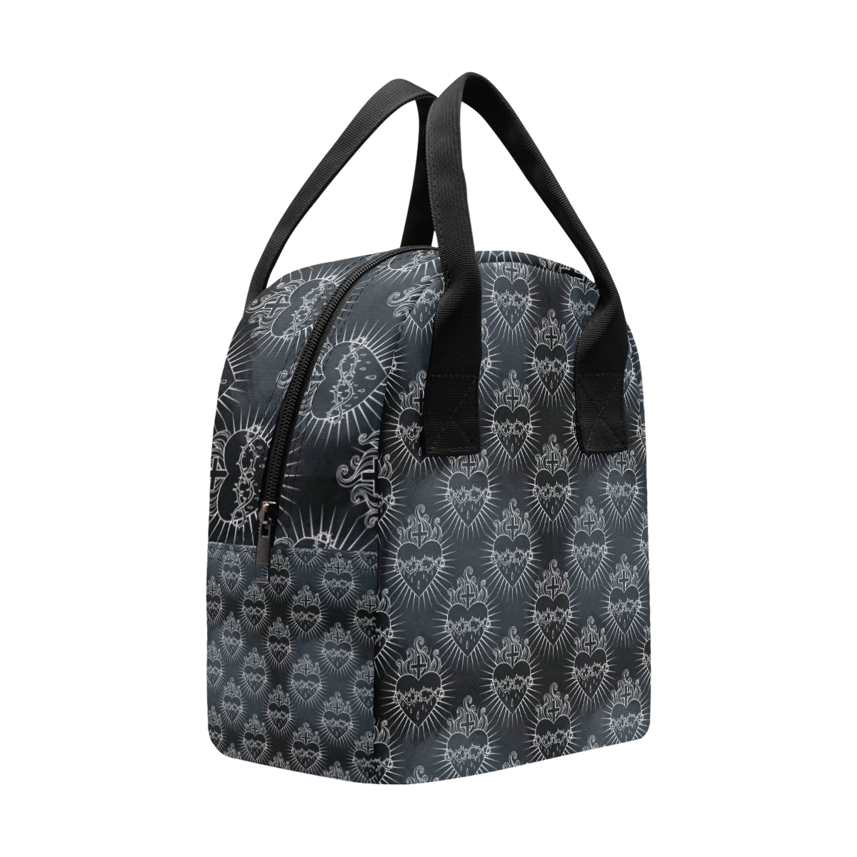 Christian Heart Tattoo Style Insulated Lunch Bag