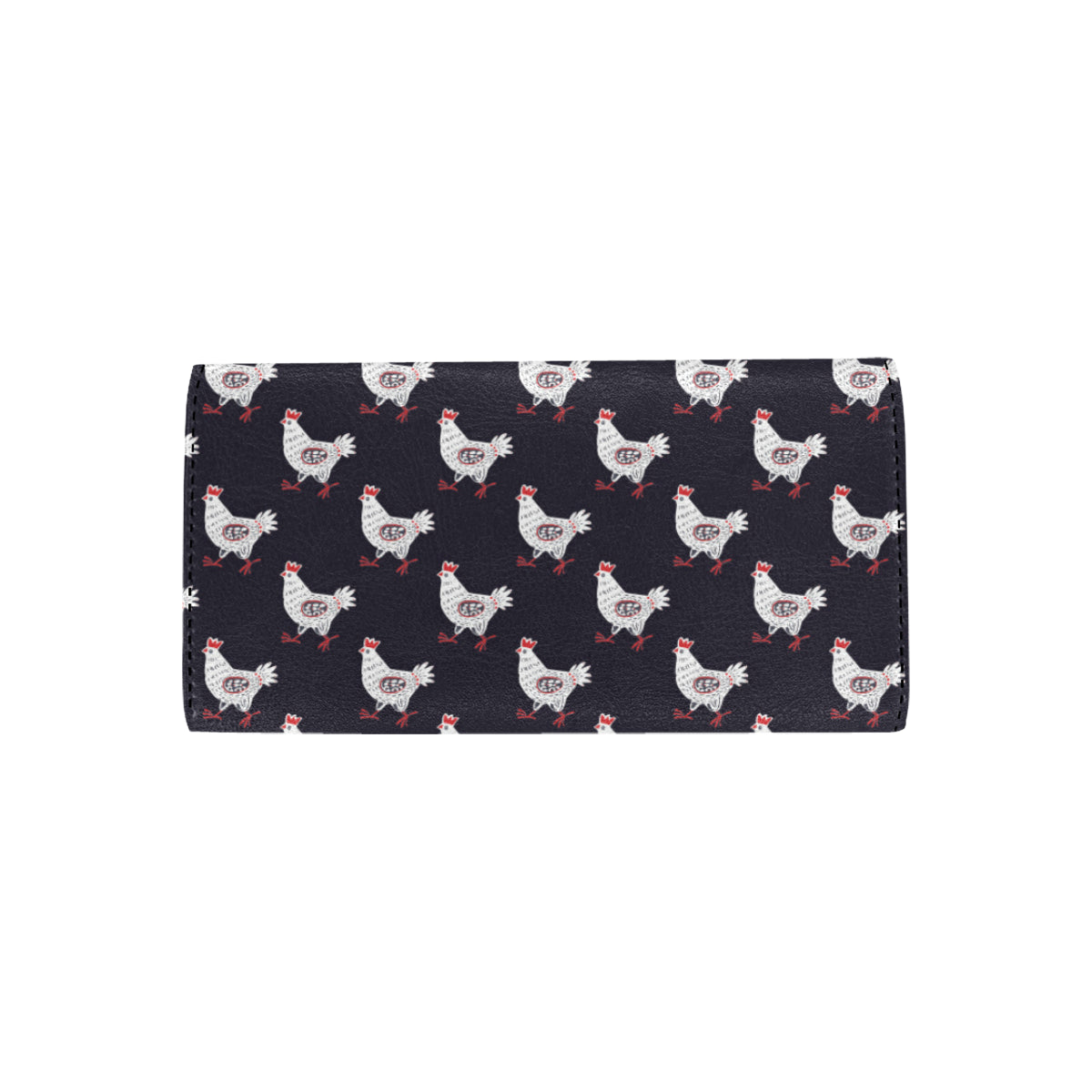 Chicken Pattern Print Design 03 Women's Trifold Wallet