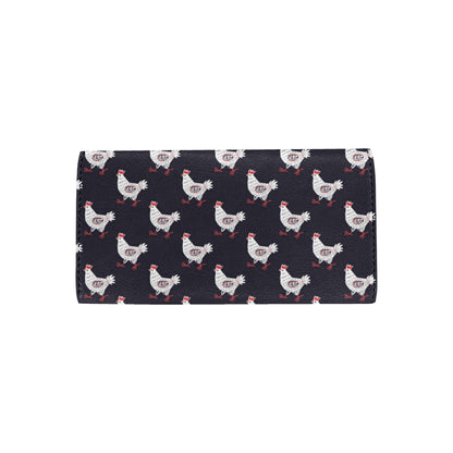 Chicken Pattern Print Design 03 Women's Trifold Wallet