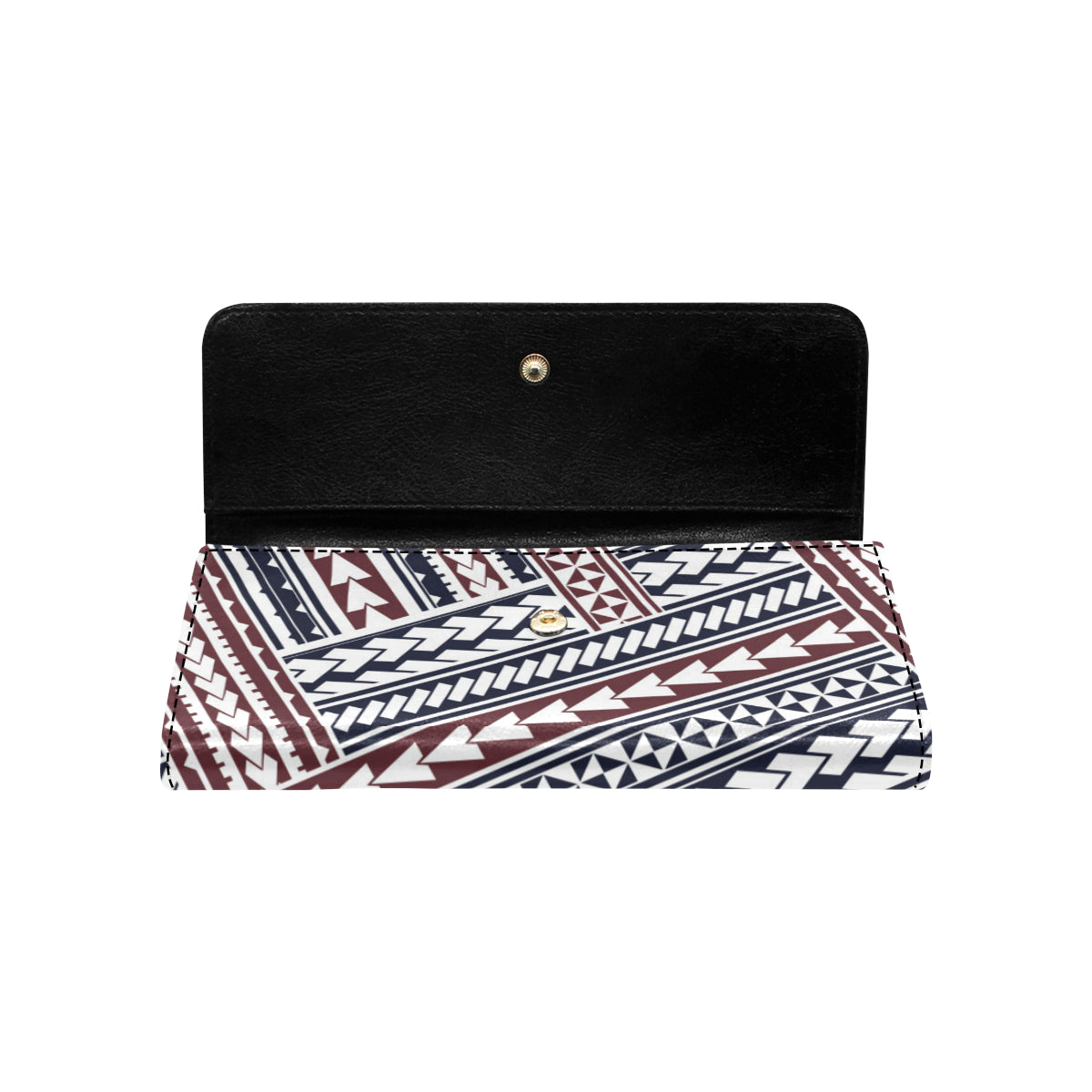 Polynesian Tribal line Women's Trifold Wallet