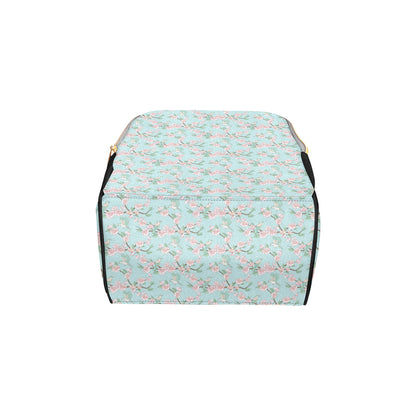 Cherry Blossom Pattern Print Design 02 Diaper Bag Backpack