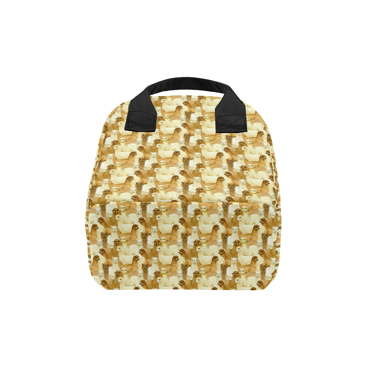 Alpaca Watercolor Design Themed Print Insulated Lunch Bag