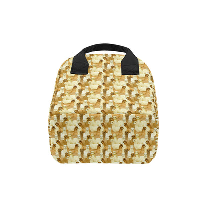 Alpaca Watercolor Design Themed Print Insulated Lunch Bag