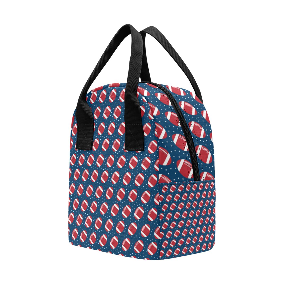 American Football Star Design Pattern Insulated Lunch Bag