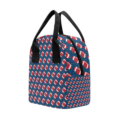 American Football Star Design Pattern Insulated Lunch Bag