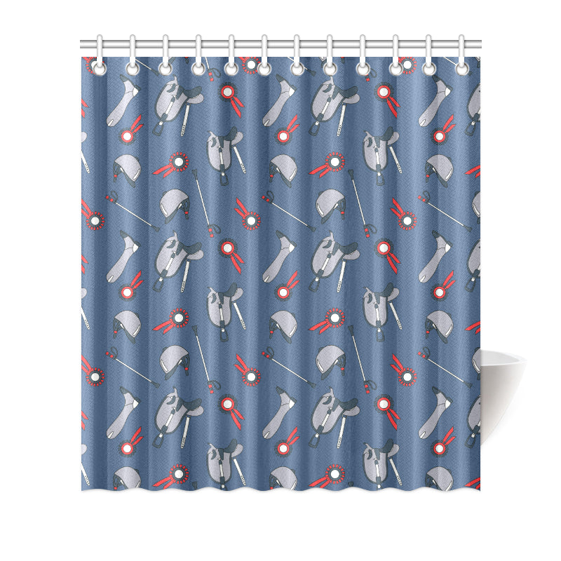 Equestrian Equipment Background Shower Curtain