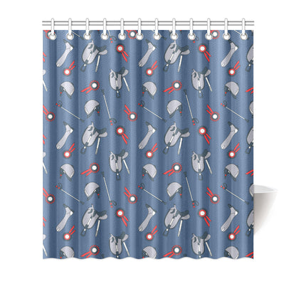 Equestrian Equipment Background Shower Curtain