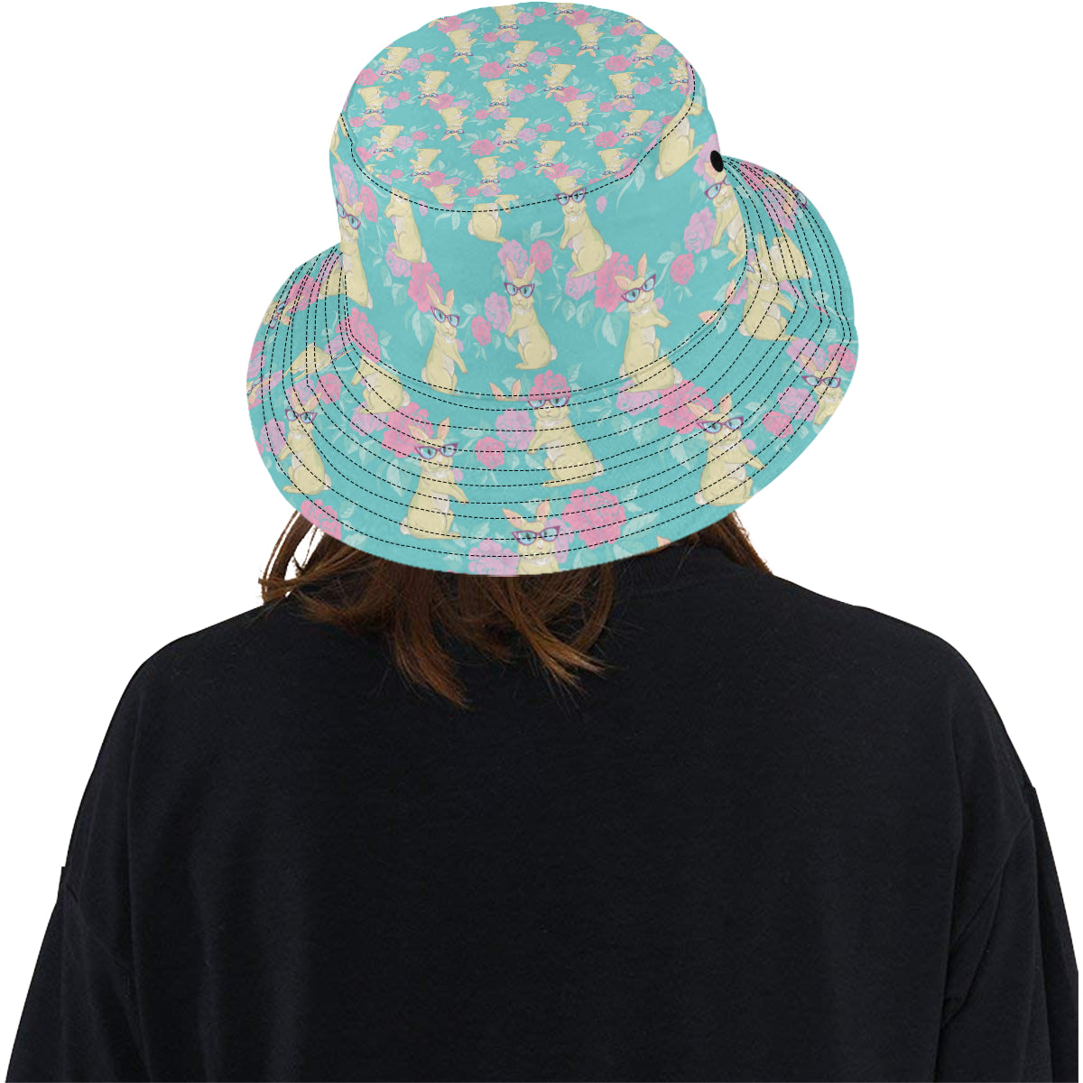 Rabbit Pattern Print Design RB05 Unisex Bucket Hat
