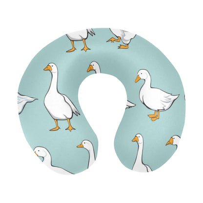 Goose Pattern Print Design 02 U-Shaped Travel Neck Pillow
