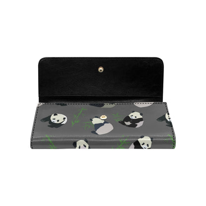 Panda Pattern Print Design A06 Women's Trifold Wallet