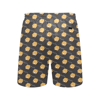 S_Mores Print Design LKS301 Men's Swim Trunks Beach Shorts