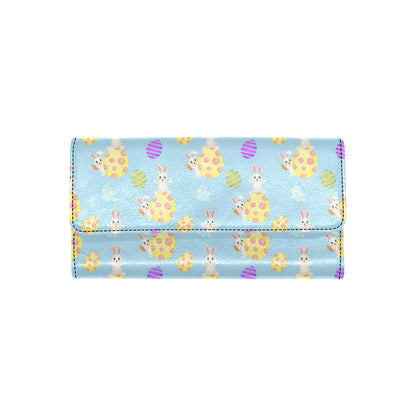 Easter Eggs Pattern Print Design RB015 Women's Trifold Wallet