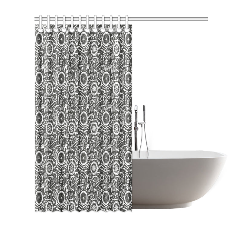 Bicycle Tools Pattern Print Design 02 Shower Curtain