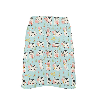 Cattle Print Design LKS403 17" Golf & Pickleball Skort with Pockets