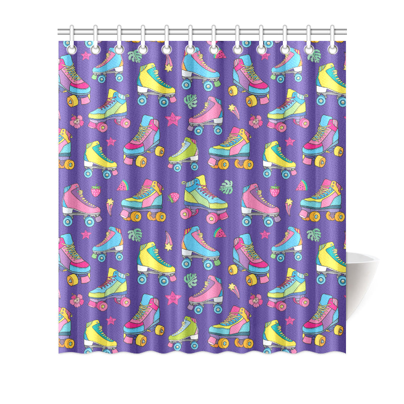 Roller skate Colorful Pattern Print Design A05 Shower Curtain