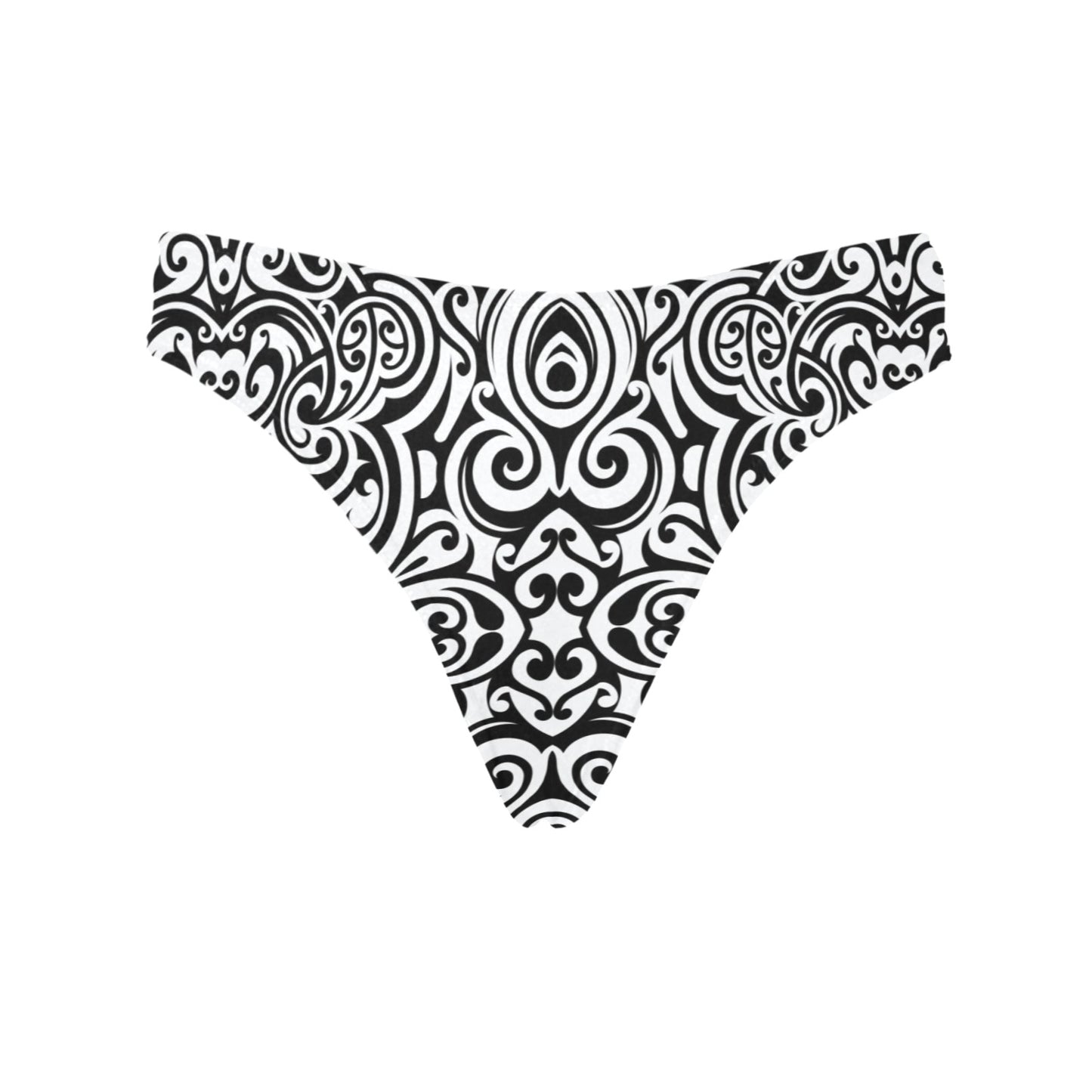 Polynesian Tattoo Pattern Women's Thongs