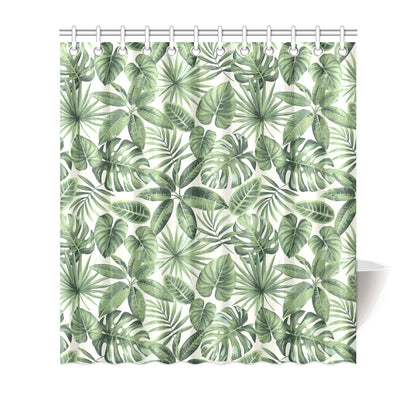 Palm Leaves Pattern Print Design PL014 Shower Curtain