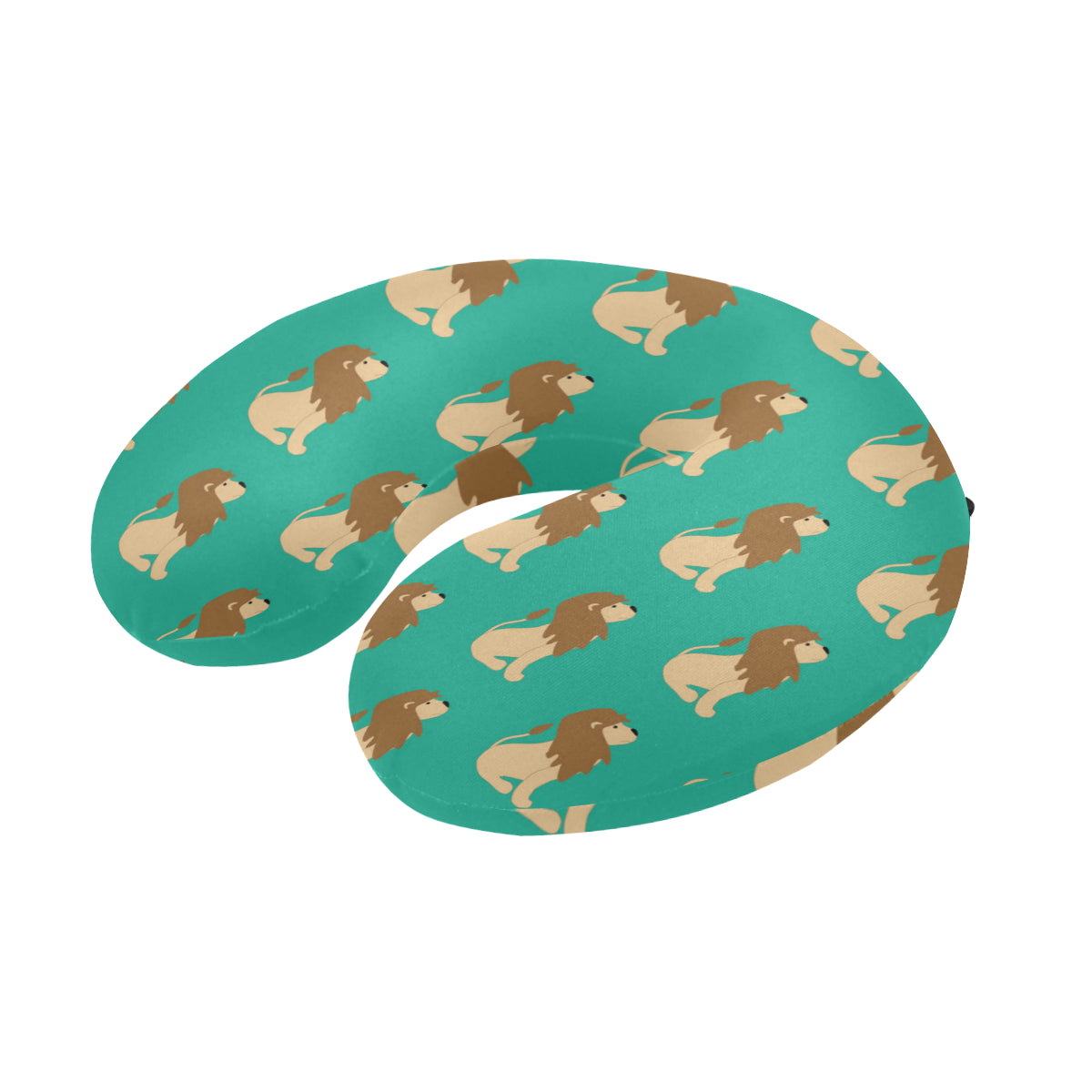 Lion Pattern Print Design 02 U-Shaped Travel Neck Pillow