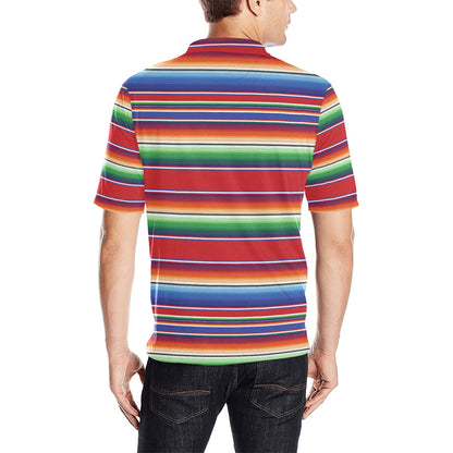 Serape Print Design LKS304 Men Polo Shirt
