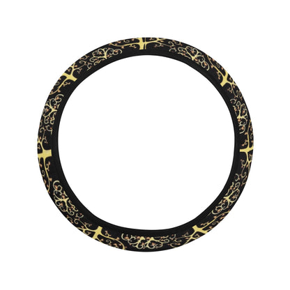 Tree Of Life Print Design LKS302 Steering Wheel Cover with Elastic Edge
