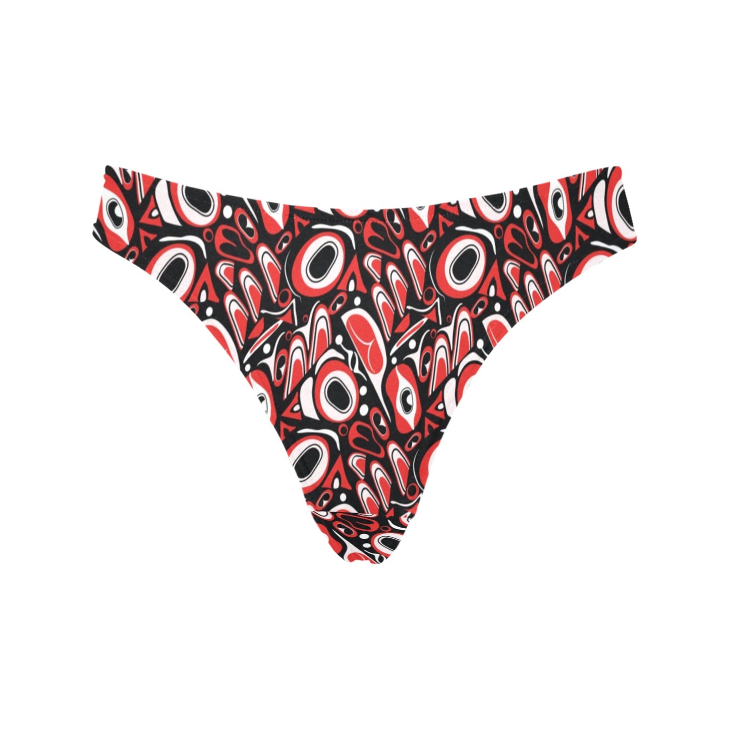 Totem Pole Texture Design Women's Thongs