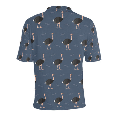 Ostrich Pattern Print Design 04 Men Polo Shirt