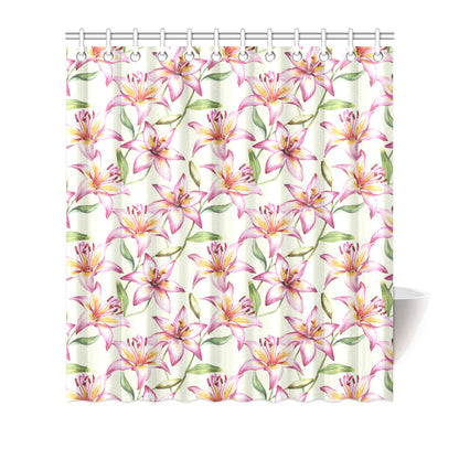 Lily Pattern Print Design LY011 Shower Curtain