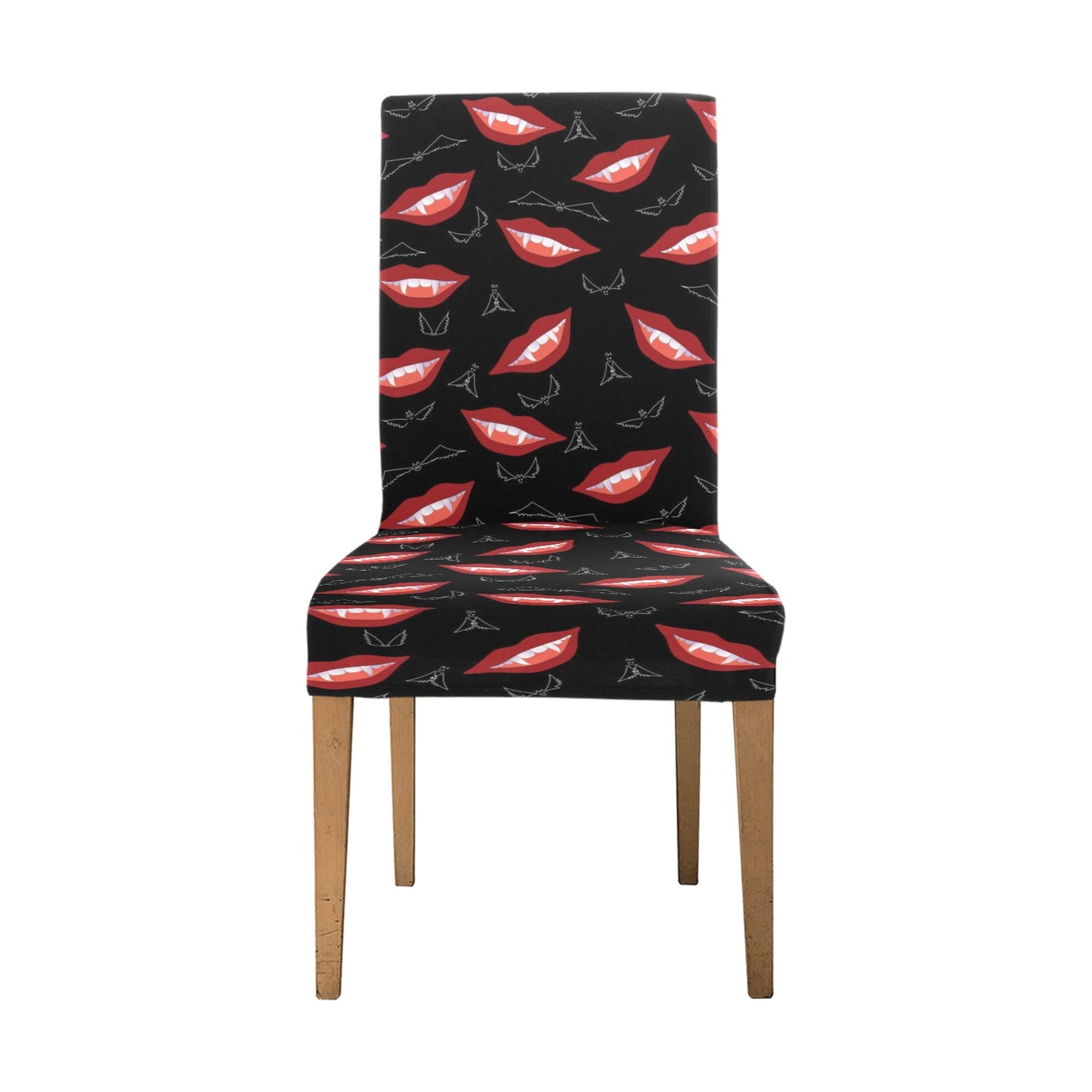 Vampire Lips Print Design LKS301 Dining Chair Slipcover