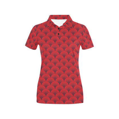 Scales Print Design LKS403 Women's Polo Shirt