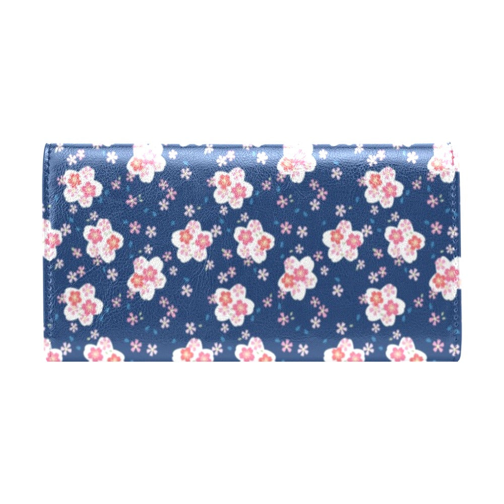 Sakura Print Design LKS306 Women's Trifold Wallet