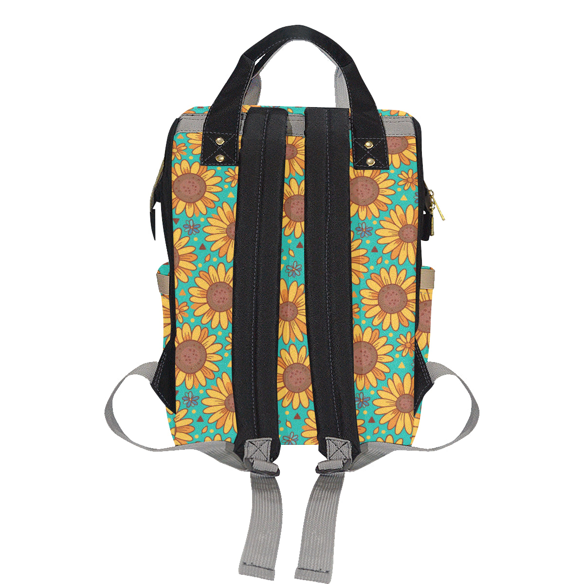 Sunflower Pattern Print Design SF013 Diaper Bag Backpack