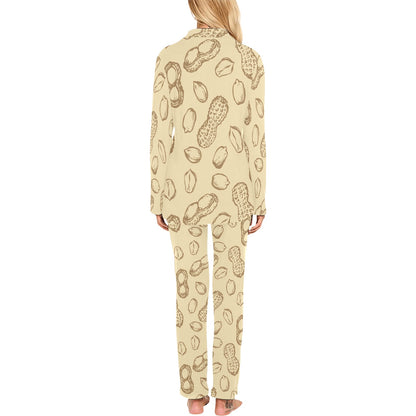Peanut Pattern Print Design A02 Women's Long Pajama Set