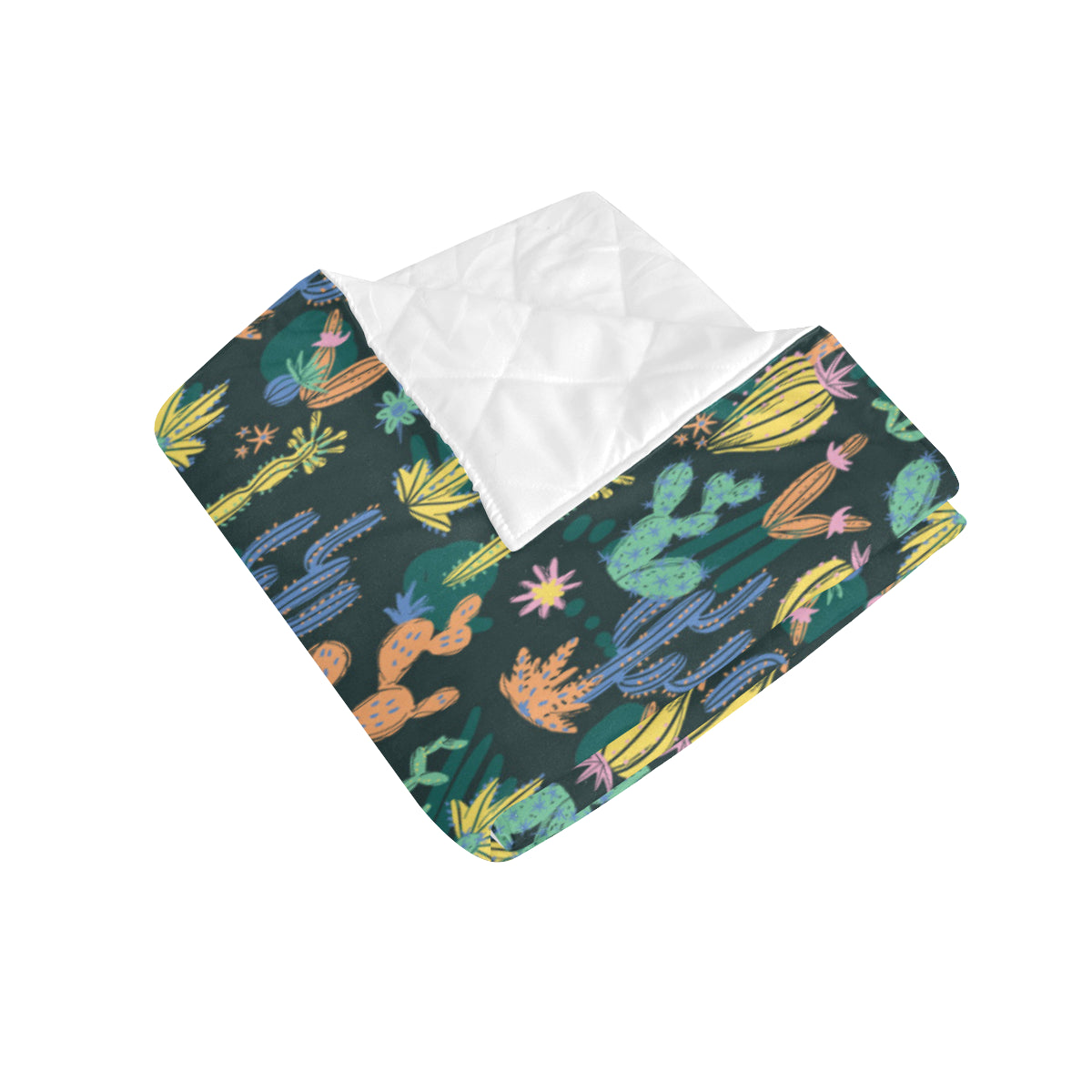 Cactus Pattern Print Design 05 Premium Quilt