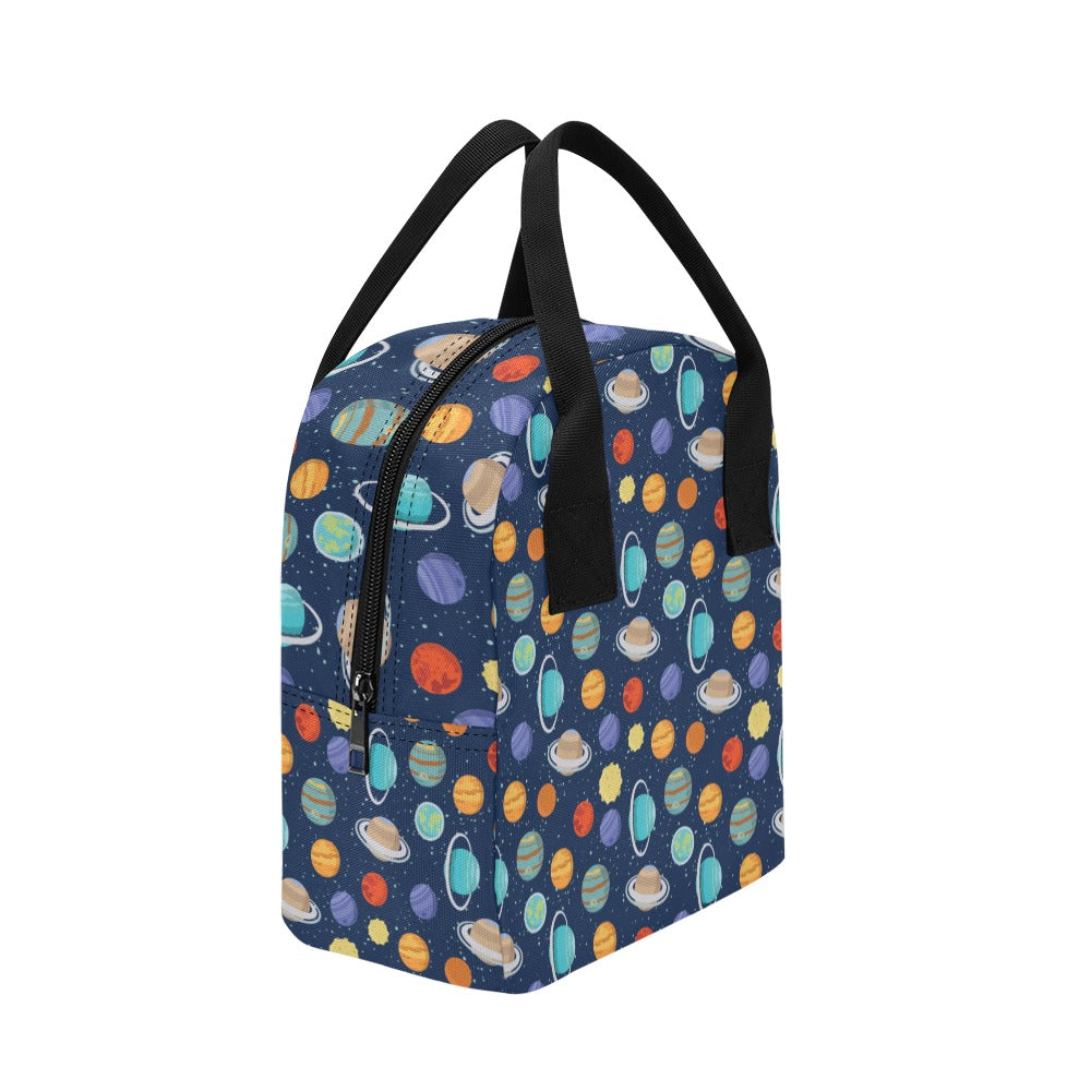 Planet With Star Print Design LKS303 Insulated Lunch Bag