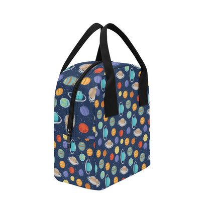Planet With Star Print Design LKS303 Insulated Lunch Bag