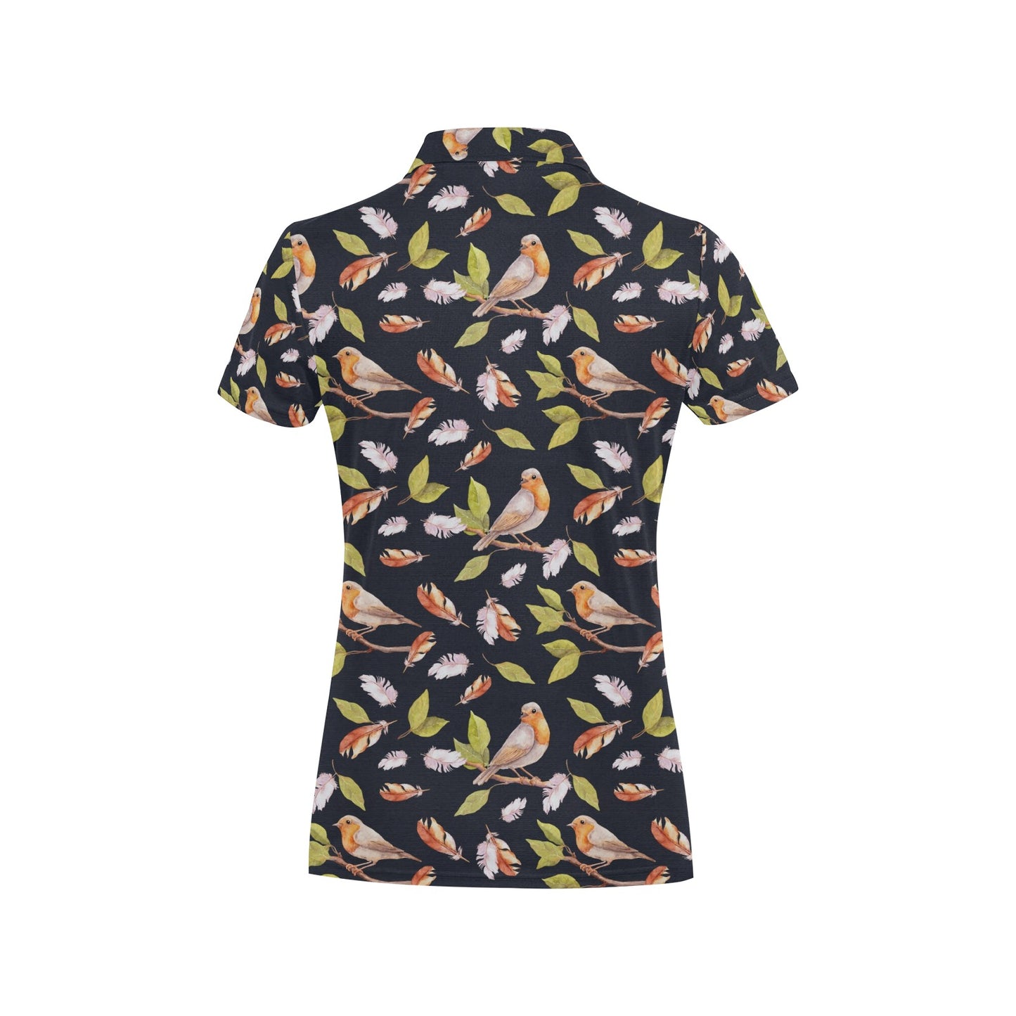 Birds Pattern Print Design 02 Women's Polo Shirt