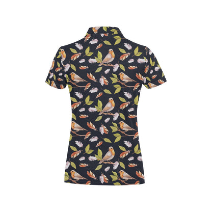 Birds Pattern Print Design 02 Women's Polo Shirt