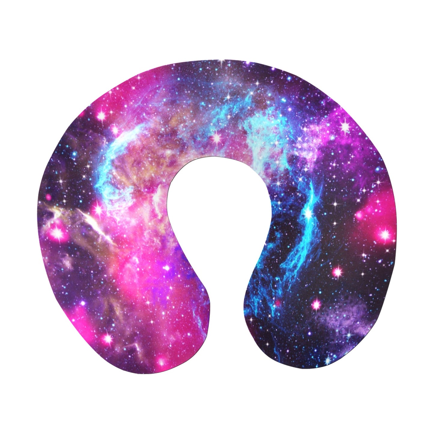 Galaxy Night Purple Space Print U-Shaped Travel Neck Pillow